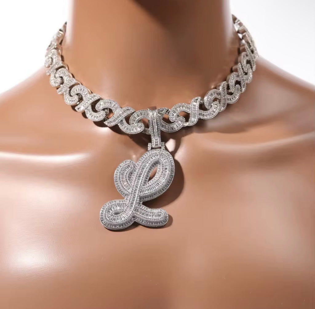 Infinity Link Chain + Letter Pendant (PRE-ORDER)