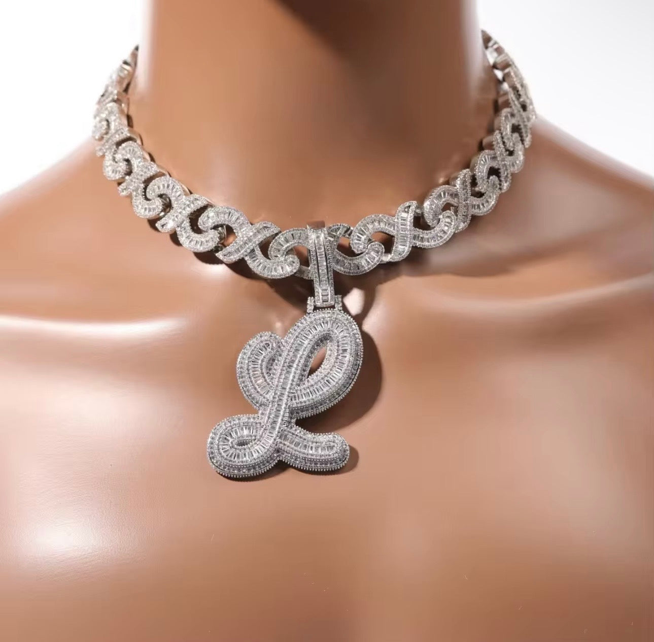 Infinity Link Chain + Letter Pendant (PRE-ORDER)